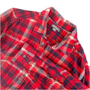 Eddie Bauer Men's M Buffalo Plaid Flannel Long Sleeve Button Down Shirt
